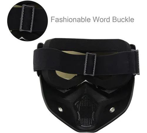 Gafas Deportivas con Máscara Facial Integrada - Protección Total para Motociclista y Aventura - Image 3