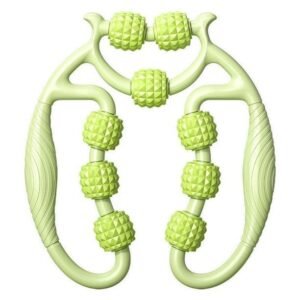 Masajeador Muscular Manual de Piernas de 9 Ruedas. 